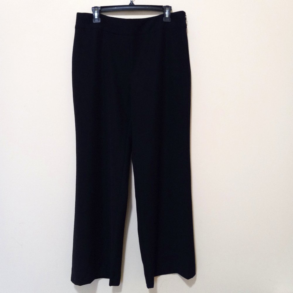 ARMANI COLLEZIONI Women's Black Wide Leg Career Office Pants Size 12